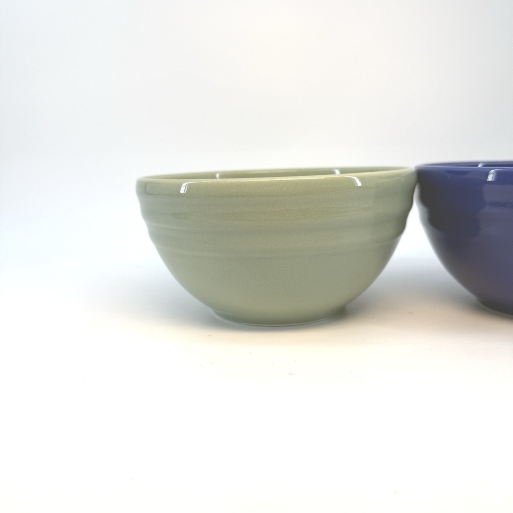 Lot of 2 PIER 1 Ironstone New Essentials Azure Cereal Bowls 5.75" Brazil RARE - Picture 5 of 12
